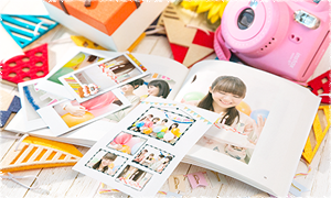 誕生日パーティの写真をまとめたモアプリントとポスター
